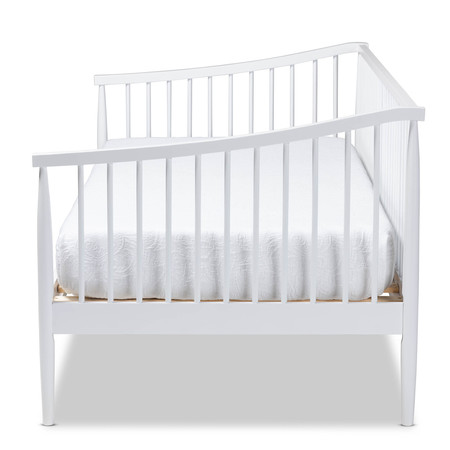 Baxton Studio Renata White Finished Wood Twin Size Spindle Daybed 158-9645